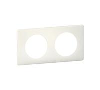 LEGRAND - Plaque Céliane - Plaque de Finition pour Prises et Interrupteurs Céliane - 2 Postes - Poudré Craie