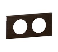 LEGRAND - Plaque Céliane - Plaque de Finition pour Prises et Interrupteurs Céliane - 2 Postes - Teinté Wengué