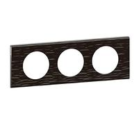 LEGRAND - Plaque Céliane - Plaque de Finition pour Prises et Interrupteurs Céliane - 3 Postes - Corian Gougé