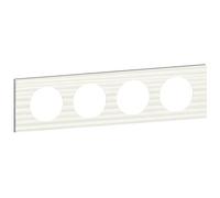 LEGRAND - Plaque Céliane - Plaque de Finition pour Prises et Interrupteurs Céliane - 4 Postes - Corian® Cannelé