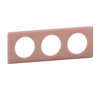 Legrand - Plaque Céliane - Poudré Vieux rose - 3 postes