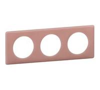 Legrand - Plaque Céliane - Poudré Vieux rose - 3 postes