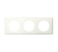LEGRAND | Plaque De Finition Céliane, Collection Laqué Blanc, 3 Postes, Montage Horizontal Ou Vertical, Design Épuré Pour Intérieur Moderne