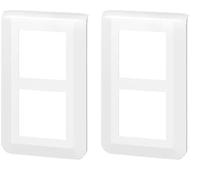 Legrand - Plaque de finition Mosaic spéciale rénovation 2x2 modules vertical - blanc (Lot de 2)