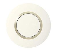Legrand - Plaque de finition ronde dooxie 1 poste finition blanc mat avec bague dune brillante (jaune)