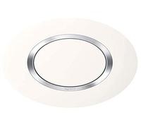 Legrand – Plaque de finition Dooxie ronde 1 poste blanc mat bague effet chrome