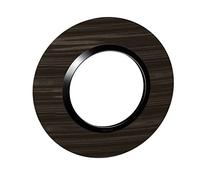 Legrand Plaque de finition Dooxie ronde effet bois ébène 1 poste