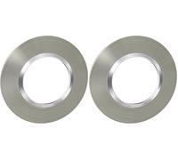 Legrand - Plaque de finition ronde dooxie 1 poste finition effet inox brossé avec bague effet chrome (Lot de 2)