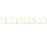 LEGRAND - Plaque dooxie Carrée - Plaque de Finition pour Prises et Interrupteurs dooxie - Fabriqué En France - 4 Postes - Blanc (Lot de 2)