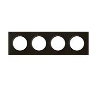 Plaque carrée - 4 postes - Dooxie - noir LEGRAND