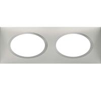 LEGRAND - Plaque dooxie Carrée - Plaque de Finition pour Prises et Interrupteurs dooxie - Fabriqué En France - 3 Postes - Aluminium Mat