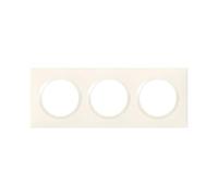 LEGRAND - Plaque dooxie Carrée - Plaque de Finition pour Prises et Interrupteurs dooxie - Fabriqué En France - 3 Postes - Blanc