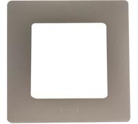 LEGRAND Plaque irisée 1 poste Niloé gris finition argent