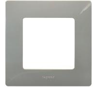 LEGRAND Plaque laquée 1 poste Niloé gris finition galet