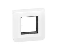 LEGRAND | Plaque Mosaic Avec Support, Fixation À Vis Pour 2 Modules, Design Contemporain Blanc Brillant, Montage Encastré Facile