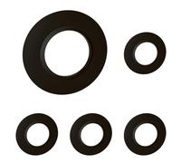 LEGRAND | Plaque Ronde 1 Poste, Dooxie, Finition Noir Velours, Design Contemporain Élégant, Système De Rattrapage Des Défauts Du Mur (Lot de 5)