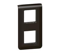 LEGRAND Plaque support 2x2 modules vertical, Mosaic, noir mat, plastique | 2x2 modules, montage vertical, noir mat, plastique thermoplastique, entraxe71mm, montage encastré
