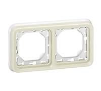 Legrand - Plaque support Plexo encastré - 2 postes horizontal - Blanc