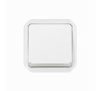 LEGRAND, Plexo 069627L Interrupteur d'arrêt en saillie Poussoir 2 broches pour pièces humides IP55 IK07 10 A 250 V Blanc