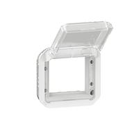 Legrand Adaptateur Mosaic Plexo 069695L avec couvercle à charnière transparent Ultra blanc
