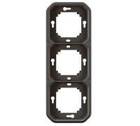 LEGRAND PLEXO 55 Support encastré triple anthracite 069608L