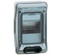 Legrand, Plexo 601974 Boîte à fusibles en saillie IP65 - IK09 1 rangée 4 modules pour intérieur et extérieur e protection II - 20 à +70 °C - 200 x 128 x 115,6 mm