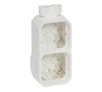 LEGRAND, Plexo New 069866L Boîtier de montage en saillie pour pièces humides, 2 membranes, 2 entrées de câble ISO 20, installation horizontale et vert