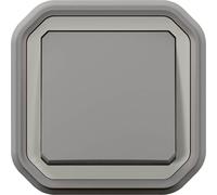 Legrand PLEXO New Cache pour commutateur 1-fois en saillie pour locaux humides, bornes à fiches, IP55 gris, 069811L