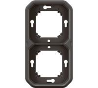 Legrand PLEXO New Cadre de support encastré pour locaux humides Anneau de support, double, horizontal et vertical anthracite 069607L