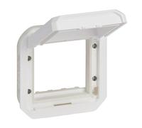 LEGRAND, Plexo New Insert Mosaic Adaptateur avec couvercle à charnière, couleur : ultra blanc, 069684L
