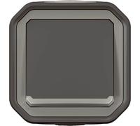 Legrand PLEXO New Interrupteur 1-fois en saillie pour locaux humides avec fonction de contrôle, lampe indicatrice intégrée, IP55 anthracite 069721L