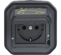 Legrand PLEXO New Prise étanche Green-UP AP-EV, recharge de véhicules électriques, IP55, couvercle rabattable Marquage E-Auto, anthracite 069708L