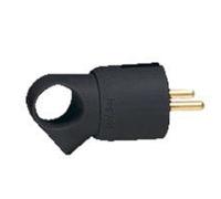 Legrand Plug Right Angle With Pull Ring Black - 050328 [25 Pieces]