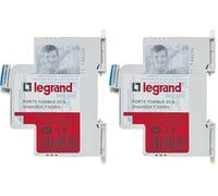 Legrand - Porte-fusibles 1P+N - 20A - 1 module - pour cartouches 8,5x31,5mm (Lot de 2)