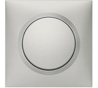 Legrand Poussoir Dooxie 6A 250V~ avec plaque carrée alu