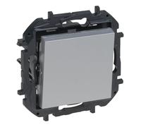 LEGRAND Poussoir composable 6A pour installation encastrée, gamme Niloé Step, couleur aluminium, 398233B