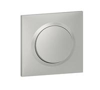 Legrand Poussoir Dooxie 6A 250V~ avec plaque carrée alu