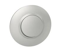 Legrand - Poussoir dooxie 6A 250V~ livré avec plaque ronde alu avec bague effet chrome