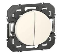 LEGRAND - POUSSOIR DOUBLE DOOXIE 6A 250V~ FINITION BLANC - EMBALLAGE BLISTER