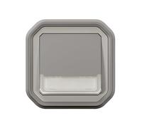LEGRAND | Poussoir Inverseur Lumineux Porte Étiquette, Plexo, Étanche IP55 Pour Usage Intérieur Et Extérieur, Résistant Aux Chocs IK08, Livré Complet Avec Griffes