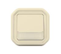 LEGRAND | Poussoir Inverseur Lumineux Porte Étiquette, Plexo, Étanche IP55 Pour Usage Intérieur Et Extérieur, Résistant Aux Chocs IK08, Prêt À Installer Avec Griffes