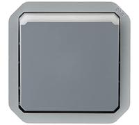 Legrand - Poussoir lumineux étanche Plexo 10A à équiper d'un boitier ou d'une plaque support finition gris