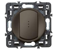 Legrand - Poussoir lumineux (voyant fourni) Céliane Soft - 6A - Graphite