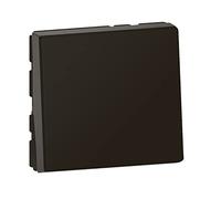 Legrand - Poussoir Mosaic Easy-Led 6A 2 modules - noir mat