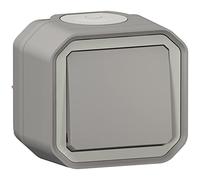 LEGRAND Bouton poussoir simple étanche Plexo - 10A - Gris