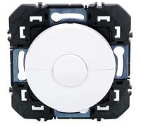 Legrand Poussoir pour commande volets roulants dooxie finition blanc | Blanc, encastré, 3 boutons montée descente stop, bornes automatiques, IP20, 6A 250V, plastique thermoplastique