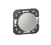 Legrand - Poussoir simple dooxie 6A 250V finition alu - emballage blister, Aluminium