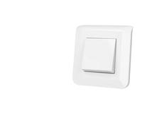 Legrand - Poussoir simple Mosaic 6A blanc complet avec plaque et fixation à vis