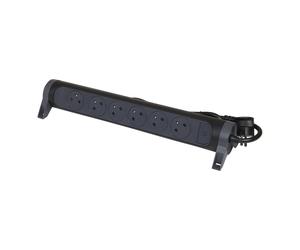 Legrand Premium Bloc multiprises à 6 prises avec cordon de 3m - Noir (Prise européenne) - 049463 [5 Pièces]