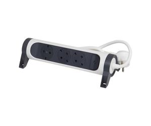 Legrand Premium Prise 3x2P+A 1.5M Cordon Noir-Blanc (Prise européenne) - 694527 [5 Pièces]